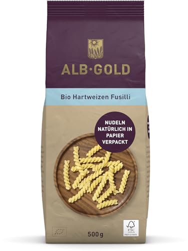 Alb-Gold AG Bio Hartweizen Fusilli Papier (6 x 500 gr) von Alb Gold