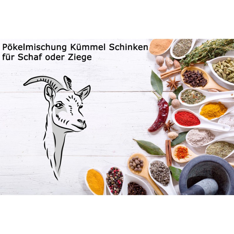 P?kelmischung K?mmelschinken Schaf/Ziege f?r 4 Kilo Fleisch Deutsche Handarbeit von AlbExklusiv