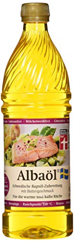 ALBAÖL - schwedische Rapsöl-Zubereitung mit Buttergeschmack 750ml (1 x 750ml Flasche) von Albaöl