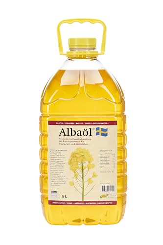 ALBAÖL - schwedische Rapsöl-Zubereitung mit Buttergeschmack 5L, 1er Pack (1x 5L Kanister) von Albaöl