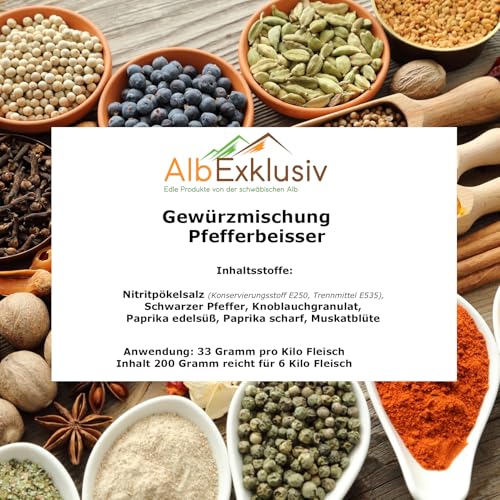 Gewürzmischung Pfefferbeisser mit Nitritpökelsalz von Albexklusiv