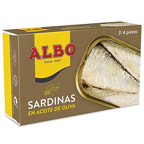 Albo Sardinen in Olivenöl - 120 G Neto - Packung mit 6 Einheiten Albo Sardinen in Olivenöl - 120 G Neto - Packung mit 6 Einheiten von Albo