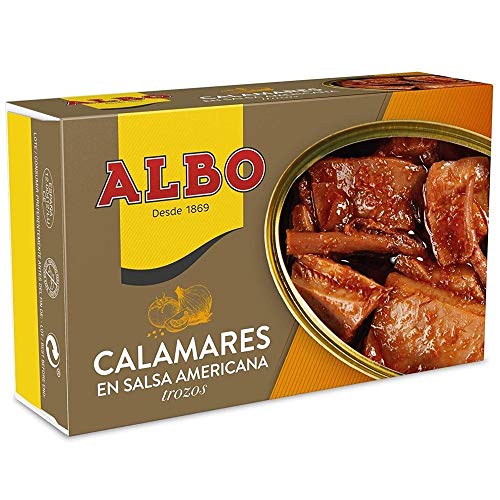 Albo Tintenfisch in amerikanischer Sauce Chunk - 112 G Neto - Packung mit 6 Einheiten von Albo