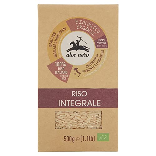 3x Alce Nero Riso Integrale Biologico Bio vollkorn Reis 500g Italienischer Reis Bio-Produkt organic product von Alce Nero