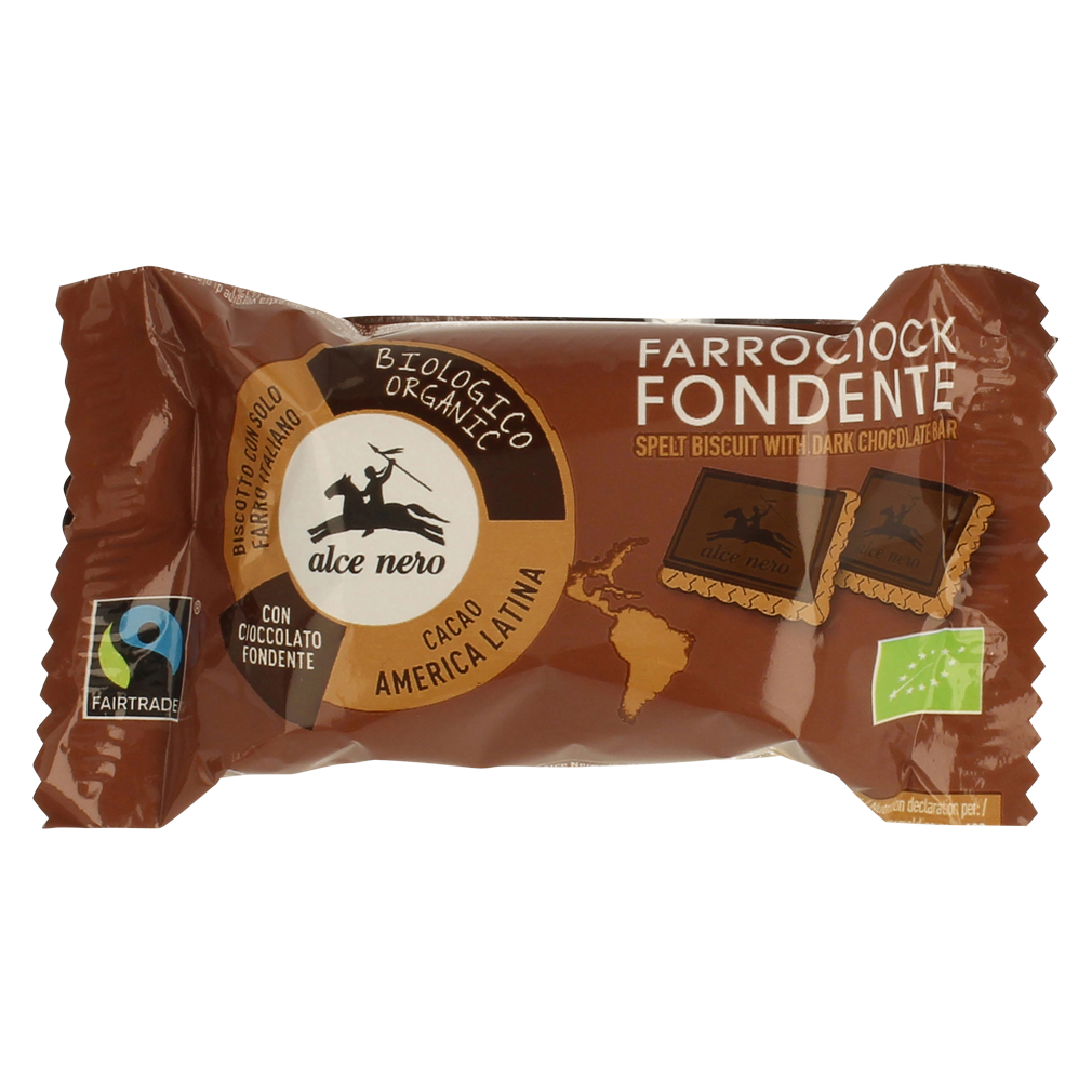 Bio Dinkelkeks mit Zartbitterschokolade Bio Dinkelkeks mit Zartbitterschokolade von Alce Nero