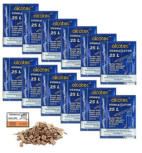 12 x Turbohefe - Alcotec Vodka Star 66g, Hefe für Zucker- oder Fruchtgärung, Turbo Hefe, Hefe für Maische, Hefe für die Gärung, Wodka-Hefe 12 x Turbohefe - Alcotec Vodka Star 66g, Hefe für Zucker- oder Fruchtgärung, Turbo Hefe, Hefe für Maische, Hefe für die Gärung, Wodka-Hefe von AlcoFermBrew
