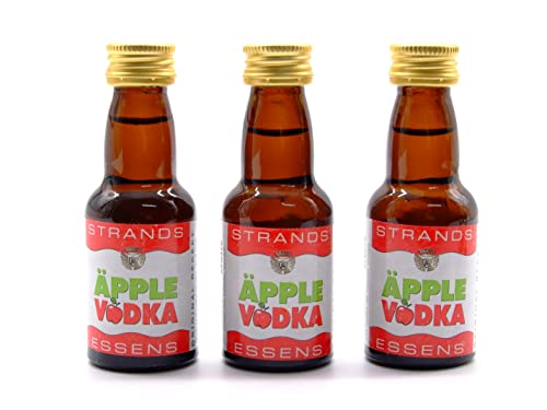 Apple Vodka 3x25 ml – alkoholfreier | Essenz für Wodka | Aroma für Kuchen von AlcoFermBrew