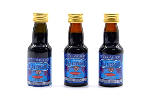 Blue Curacaoa 3x25 ml – alkoholfreier | Essenz für Wodka | Aroma für Kuchen von AlcoFermBrew