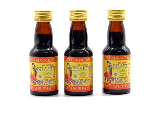 Brandy Espanol 3x25 ml – alkoholfreier | Essenz für Wodka | Aroma für Kuchen von AlcoFermBrew