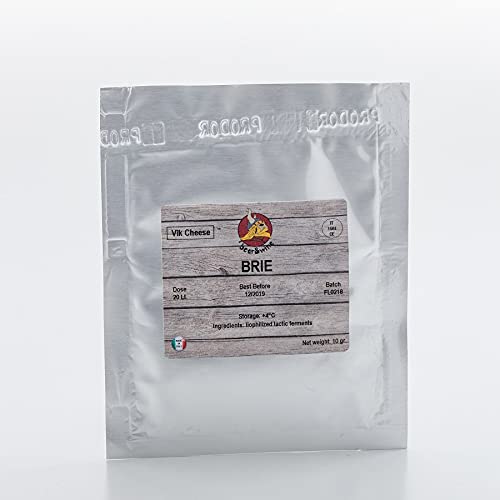 Brie Käsekultur 20g/20L - Italienischer Käse | Gefriergetrocknete Kultur | Mischkultur | Lab für Käse | Käse Bakterien | Milchsäure käse | Milchsäurebakterien von AlcoFermBrew
