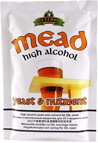 Bulldog Trocken Methefe + Hefenährsalz 28g/25L - Hefe fur Metwein, Hefe zu Honig, Weinhefe Bulldog Trocken Methefe + Hefenährsalz 28g/25L - Hefe fur Metwein, Hefe zu Honig, Weinhefe von AlcoFermBrew
