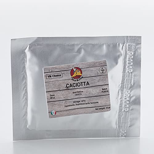 Caciotta Käsekultur 20g / 20L - Italienischer Käse | Gefriergetrocknete Kultur | Mischkultur | Lab für Käse | Käse Bakterien | Milchsäure käse | Milchsäurebakterien von AlcoFermBrew