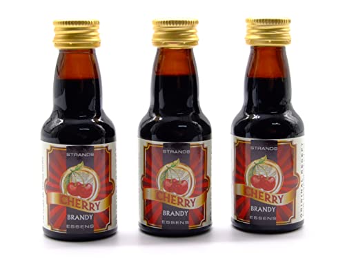 Cherry Brandy 3x25 ml – alkoholfreier | Essenz für Wodka | Aroma für Kuchen von AlcoFermBrew