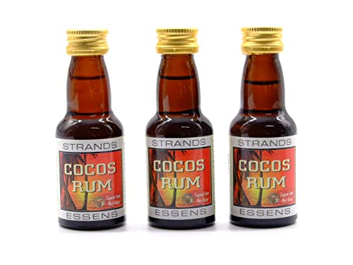 Cocos Rum (Malibu) 3x25 ml – alkoholfreier | Essenz für Wodka | Aroma für Kuchen von AlcoFermBrew