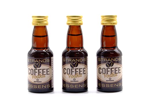 Coffee Vodka Espresso 3x25 ml – alkoholfreier | Essenz für Wodka | Aroma für Kuchen von AlcoFermBrew