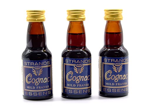Cognac 3x25 ml – alkoholfreier | Essenz für Wodka | Aroma für Kuchen von AlcoFermBrew