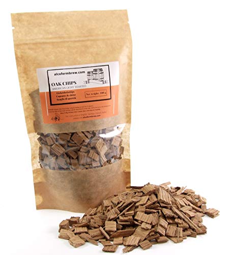 Eichenholzchips Amerikanisch (Light Toast) 100g - Eichenholzspäne | Räucherholz | Eichenholz Chips | Holzspäne | Holzfässer von AlcoFermBrew