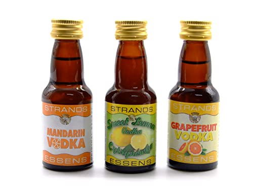 Grapefruit + Mandarin + Sweet Lemon 3x25 ml – alkoholfreier | Essenz für Wodka | Aroma für Kuchen von AlcoFermBrew