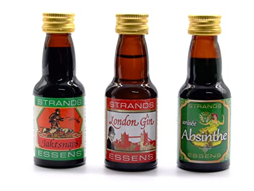 London Gin + Jaktsnaps + Absinthe 3x25 ml – alkoholfreier | Essenz für Wodka | Aroma für Kuchen London Gin + Jaktsnaps + Absinthe 3x25 ml – alkoholfreier | Essenz für Wodka | Aroma für Kuchen von AlcoFermBrew