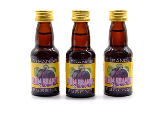 Plum Brandy Slivovits 3x25 ml – alkoholfreier | Essenz für Wodka | Aroma für Kuchen von AlcoFermBrew