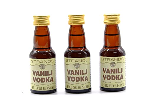 Vanilla Vodka 3x25 ml – alkoholfreier | Essenz für Wodka | Aroma für Kuchen von AlcoFermBrew