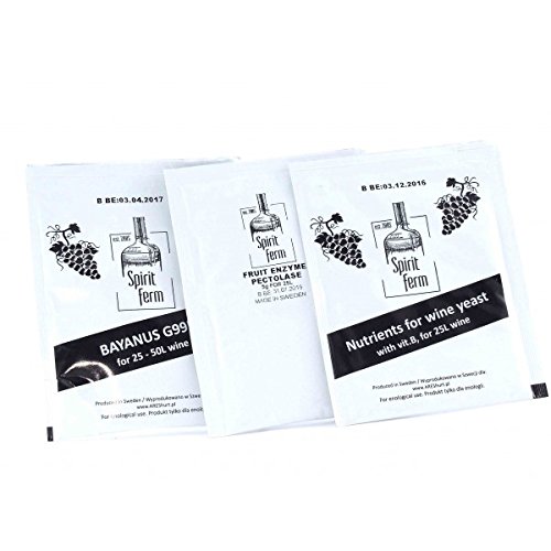 WEINHEFE + HEFENÄHRSALZ + PECTOLASE 25L – Wein Hefe | Hefenährstoff | Nährstoffe für Hefen | Reinhefe | Yeast Nutrient WEINHEFE + HEFENÄHRSALZ + PECTOLASE 25L – Wein Hefe | Hefenährstoff | Nährstoffe für Hefen | Reinhefe | Yeast Nutrient von AlcoFermBrew