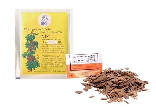 WEINHEFE CHAMPAGNE - Sekt Arauner Kitzinger und Gratis Eichenholzchips Trocken Reinhefe für 50L | Naturhefe | Obstwein hefe | Methefe | Apfelweinhefe WEINHEFE CHAMPAGNE - Sekt Arauner Kitzinger und Gratis Eichenholzchips Trocken Reinhefe für 50L | Naturhefe | Obstwein hefe | Methefe | Apfelweinhefe von AlcoFermBrew