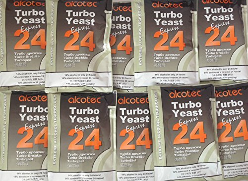 AlcoTec 10 x Express 24 Turbohefe Gärhefe Hefe Wodkahefe Wodka AlcoTec 10 x Express 24 Turbohefe Gärhefe Hefe Wodkahefe Wodka von Alcotec