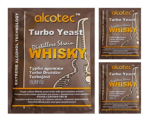 AlcoTec HUGBERT Turbohefe Whisky + GA Enzym Alkohol Gärhefe Hefe Brennhefe, 3 Stück AlcoTec HUGBERT Turbohefe Whisky + GA Enzym Alkohol Gärhefe Hefe Brennhefe, 3 Stück von Alcotec