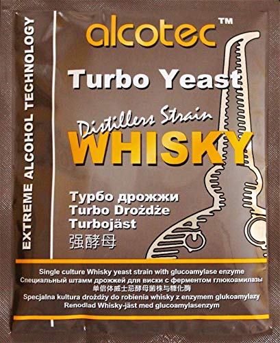 AlcoTec HUGBERT Turbohefe Whisky + GA Enzym Alkohol Gärhefe Hefe Brennhefe, 40 Stück von AlcoTec