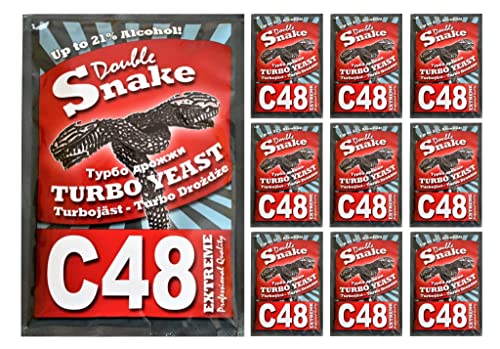 HUGBERT Turbohefe Double Snake C48 Vodka Alkohol Hefe Weinhefe 21%+GRATIS, 10 Stück HUGBERT Turbohefe Double Snake C48 Vodka Alkohol Hefe Weinhefe 21%+GRATIS, 10 Stück von Alcotec