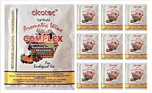 HUGBERT Weinhefe, Aromatic Wine Complex, Turbohefe, Alkohol, Gärhefe, Wein, 10 Stück HUGBERT Weinhefe, Aromatic Wine Complex, Turbohefe, Alkohol, Gärhefe, Wein, 10 Stück von Alcotec