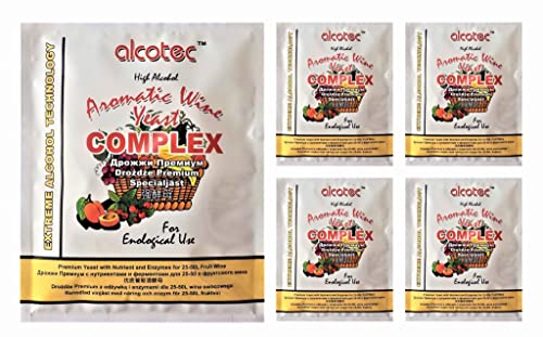 HUGBERT Weinhefe, Aromatic Wine Complex, Turbohefe, Alkohol, Gärhefe, Wein, 5 Stück HUGBERT Weinhefe, Aromatic Wine Complex, Turbohefe, Alkohol, Gärhefe, Wein, 5 Stück von Alcotec