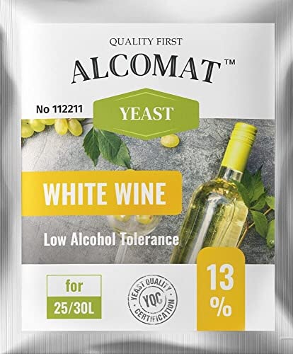Alcomat Weißweinhefe White Wine Yeast LAT 13% Gärhefe Weinhefe Weißwein, 1 Stück von Alcomat