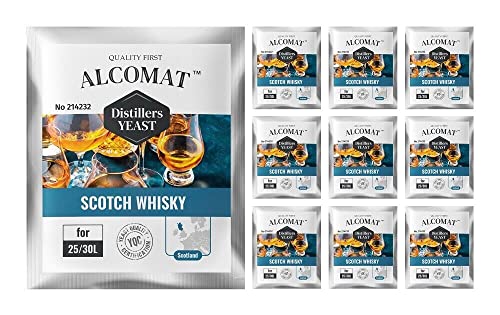 Whiskyhefe 10er Pack - Hefe für Single Malt und Getreide-Whisky - Fermentation bei 18-32°C - Alkoholtoleranz über 15% Whiskyhefe 10er Pack - Hefe für Single Malt und Getreide-Whisky - Fermentation bei 18-32°C - Alkoholtoleranz über 15% von Alcomat