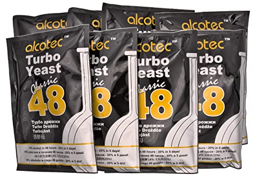 8 x AlcoTec Turbohefe Classic 48h 20% Alkohol innerhalb von 5 Tagen von Alcotec