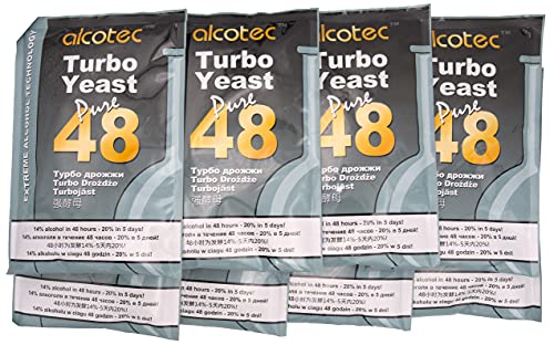 8 x AlcoTec Turbohefe Pure 48h 20% Alkohol von Alcotec