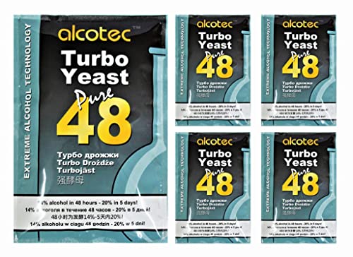 AlcoTec HUGBERT Turbohefe Pure 48 Vodka Gärhefe Hefe Brennhefe 14% 20%, 5 Stück AlcoTec HUGBERT Turbohefe Pure 48 Vodka Gärhefe Hefe Brennhefe 14% 20%, 5 Stück von Alcotec