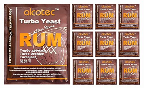 AlcoTec HUGBERT Turbohefe Rum + GA Vodka Alkohol Gärhefe Weinhefe Brennhefe gären, 10 Stück AlcoTec HUGBERT Turbohefe Rum + GA Vodka Alkohol Gärhefe Weinhefe Brennhefe gären, 10 Stück von Alcotec