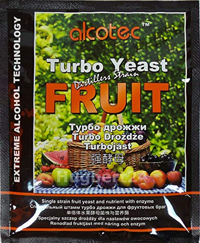 Alcotec HUGBERT Fruit Turbo Enzym, Alkohol Gärhefe, Hefe, Brennhefe, Destillation, Obst, 1 Stück von Alcotec