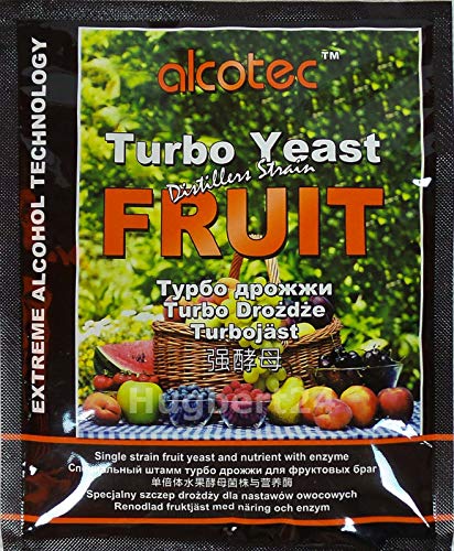 Alcotec HUGBERT Fruit Turbo Enzym, Alkohol Gärhefe, Hefe, Brennhefe, Destillation, Obst, 1 Stück von Alcotec