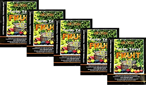 Alcotec HUGBERT Fruit Turbo Enzym, Alkohol Gärhefe, Hefe, Brennhefe, Destillation, Obst, 5 Stück Alcotec HUGBERT Fruit Turbo Enzym, Alkohol Gärhefe, Hefe, Brennhefe, Destillation, Obst, 5 Stück von Alcotec