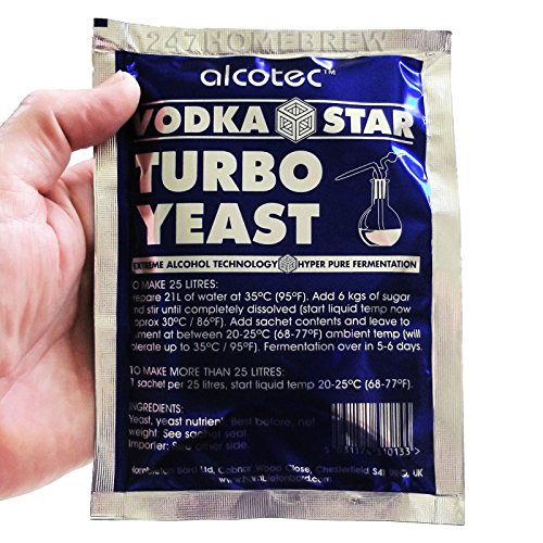 Alcotec Wodka Star Turbo-Hefepackungen für hausgebrautes Wodka-Waschmittel, 3 Stück Alcotec Wodka Star Turbo-Hefepackungen für hausgebrautes Wodka-Waschmittel, 3 Stück von Alcotec