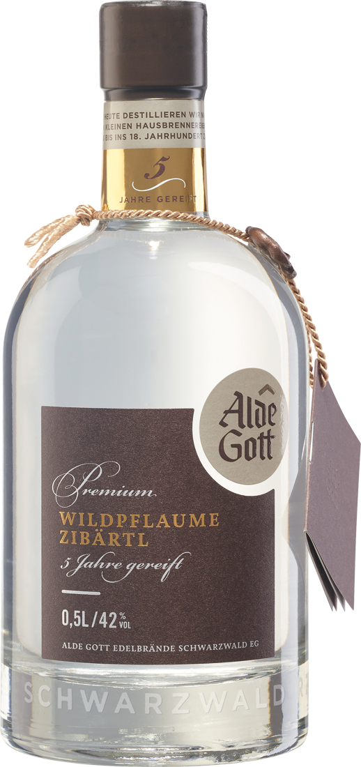 Alde Gott Edelbrand Premium Wildpflaume (Zibärtl) 0,5l von Alde Gott