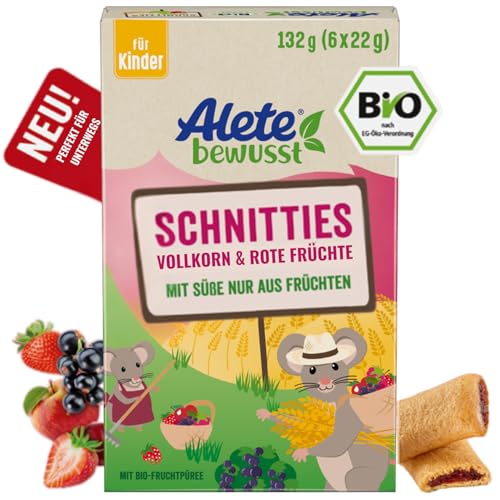 Alete Bio Schnitties Vollkorn Und Rote Früchte 6 x 22 g von Alete