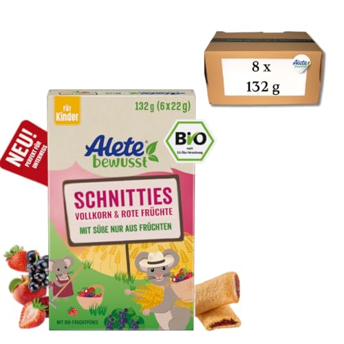 Alete Bio Schnitties Vollkorn Und Rote Früchte 8 x 132 g Alete Bio Schnitties Vollkorn Und Rote Früchte 8 x 132 g von Alete