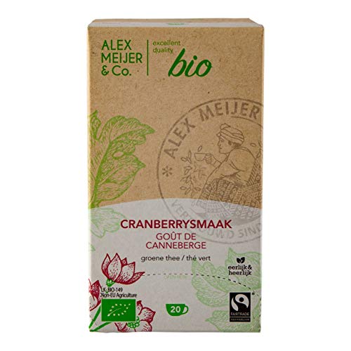 Grüner Cranberry-Tee, BIO-FT Packung mit 20 x 2 Gramm von Alex Meijer