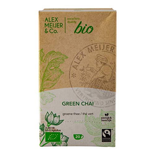 Tee grüner Chai, BIO-FT Packung 20 Stück x 2 Gramm von Alex Meijer