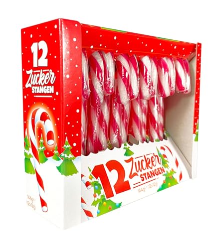 Candy Canes Zuckerstangen mit Erdbeergeschmack 144g von Alex Sweets