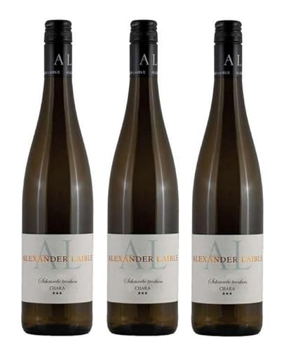 3x 0,75l - 2022er - Alexander Laible - Scheurebe - Chara *** - Qualitätswein Baden - Deutschland - Weißwein trocken von Alexander Laible